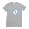 Baby Boy with Heart Any Name Customized Ladies Fitted T-Shirt