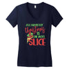 pizza christmas humor Women's V-Neck T-Shirt