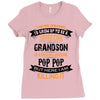 Super Cool Grandson Of A Freaking Awesome Pop Pop Ladies Fitted T-Shirt