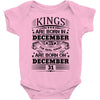 Real Kings Are Born On December 31 Baby Onesie
