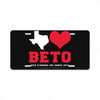 Texas Loves Beto License Plate