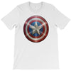cotton captain america shield distressed, ideal gift or present T-Shirt