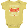 Legends Are Born In January Baby Onesie