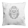 lion face lines Throw Pillow