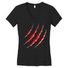 red strong Women's V-Neck T-Shirt