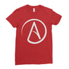 atheist atheism atheismus Ladies Fitted T-Shirt