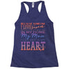 my mom is in heaven forever Racerback Tank