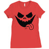 evil jack o' lantern scary Ladies Fitted T-Shirt