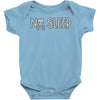 no sleep white Baby Onesie