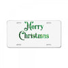 merry christmas green glitter License Plate