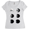 the phases of the moon of laika dog Women's Triblend Scoop T-shirt