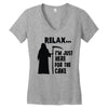 i'm just here for the cake Women's V-Neck T-Shirt