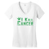 I Kill Cancer, I Kill Cancer T Shirt Women's V-Neck T-Shirt