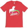 totally straight funny rainbow unicorn gay pride novelty fashion T-Shirt