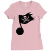 music pirate Ladies Fitted T-Shirt
