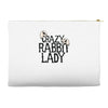 crazy rabbit lady Accessory Pouches