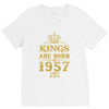 kings are born in 1957 V-Neck Tee