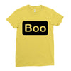 boo, Ladies Fitted T-Shirt