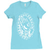 praying hands cross mary rock band baseball jersey Ladies Fitted T-Shirt