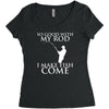 so good with my rod i make fish come Women's Triblend Scoop T-shirt