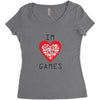 IM LOVE GAMES Women's Triblend Scoop T-shirt