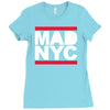 mad nyc new york city run fashion baseball jersey Ladies Fitted T-Shirt