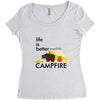 life is better around the campfire Women's Triblend Scoop T-shirt