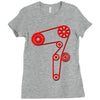 strap of the distribution of the engine Ladies Fitted T-Shirt