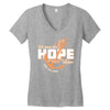 We Have This Hope As an Anchor Uterine-Endometrial Cancer Awareness Women's V-Neck T-Shirt