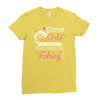 real girls go fishing Ladies Fitted T-Shirt