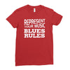 blues rules Ladies Fitted T-Shirt