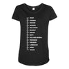 beard length chart funny professor grandpa mustache humor Maternity Scoop Neck T-shirt