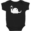 apatosaurus white Baby Bodysuit