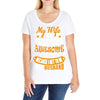 My Wife Is Super Awesome Her Husband Ladies Curvy T-Shirt