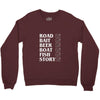 road bait beer boat fish story Crewneck Sweatshirt