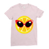 Lemon with Disco Glasses Ladies Fitted T-Shirt