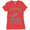 narwhals Ladies Fitted T-Shirt