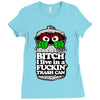 get a job, grouch! Ladies Fitted T-Shirt