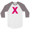 pink x 3/4 Sleeve Shirt