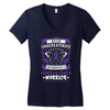 Never Underestimate the Strength of a Pancreatic Cancer Warrior Women's V-Neck T-Shirt