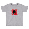 geek girl 3 4 sleeve baseball Toddler T-shirt