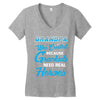 Grandpa Was Created because Grankids Need Real Heroes Women's V-Neck T-Shirt