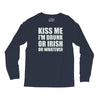 kiss me i'm drunk or irish Long Sleeve Shirts
