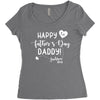 Happy First Father's Day Daddy Women's Triblend Scoop T-shirt