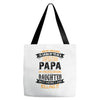 Super Cool Papa Of A Freaking Awesome Daughter Tote Bags