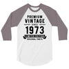 Premium Vintage Since 1973 Limited Edition Original Parts 3/4 Sleeve Shirt