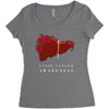 liver cancer awareness Women's Triblend Scoop T-shirt