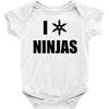 i heart ninjas Baby Onesie