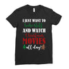 i just want to bake stuff and watch christmas movies all day Ladies Fitted T-Shirt