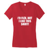 i'd flex but i like this shirt Women's V-Neck T-Shirt